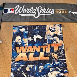 2025 Toronto Blue Jays World Series Scarf and Playoff Rally Towel